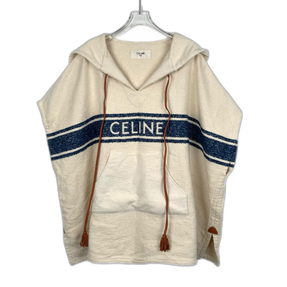 Celine Beige Striped Hooded Sweatshirt