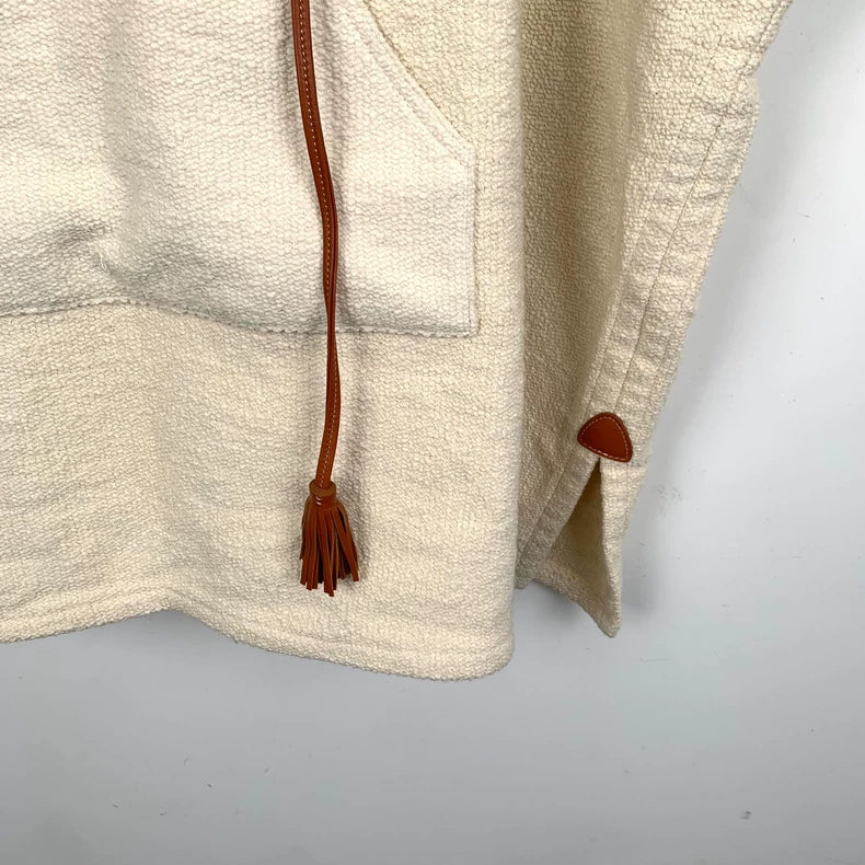 Celine Beige Striped Hooded Sweatshirt