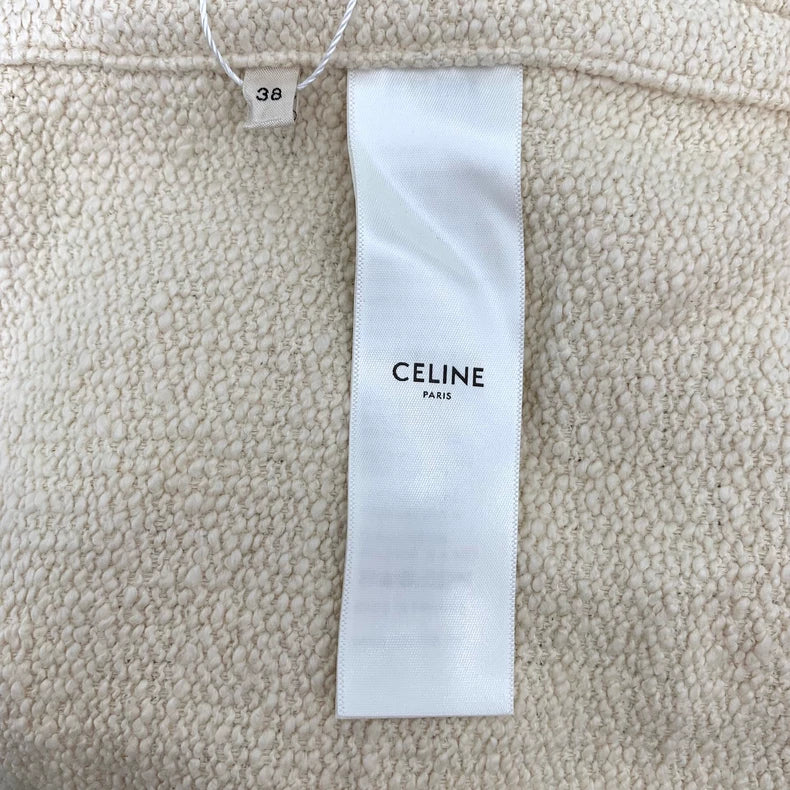 Celine Beige Striped Hooded Sweatshirt
