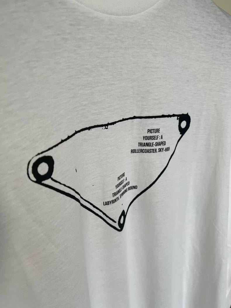 Prada White Triangle Logo Short Sleeve Tee