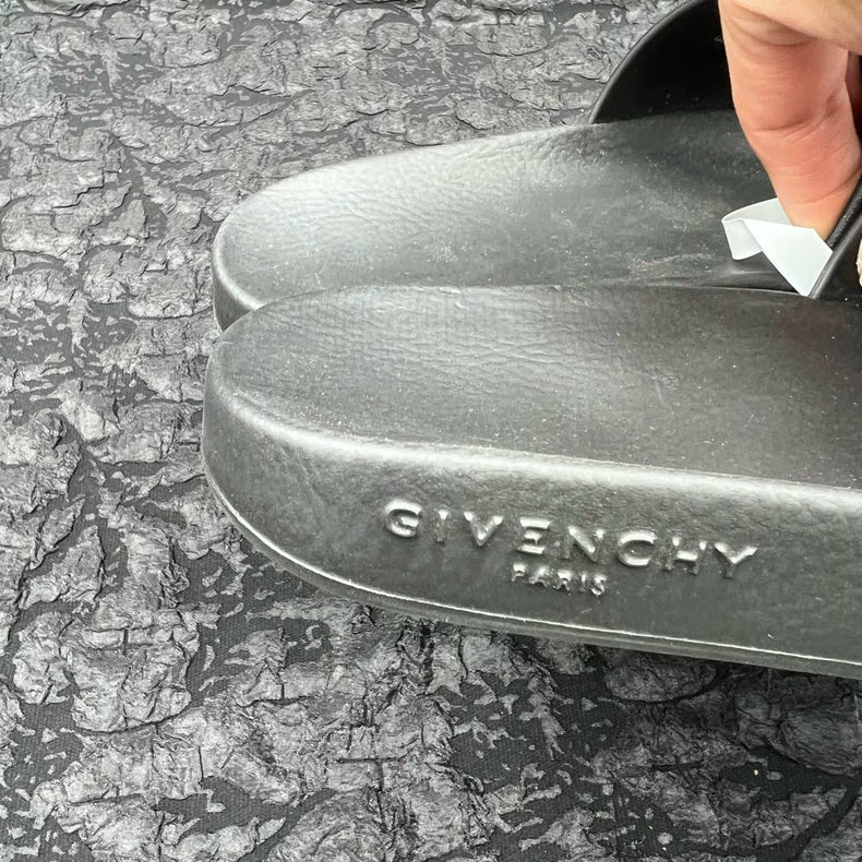Givenchy Black Logo Slide Sandals Size 35