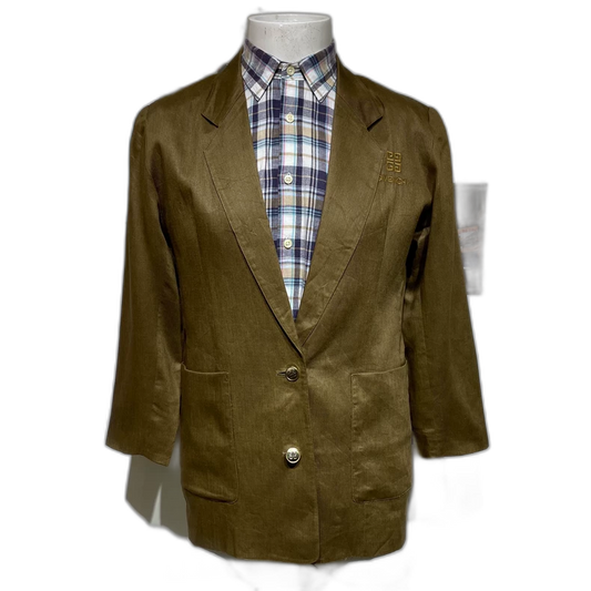 Vintage Givenchy Brown Blazer with Logo Buttons