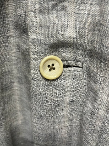 Yohji Yamamoto Striped Linen Blend Suit Jacket