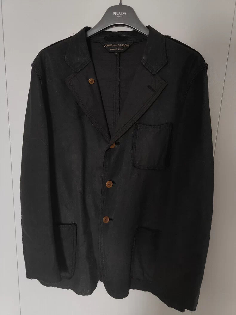 Comme des Garcons 02AW Leather Tear Coat