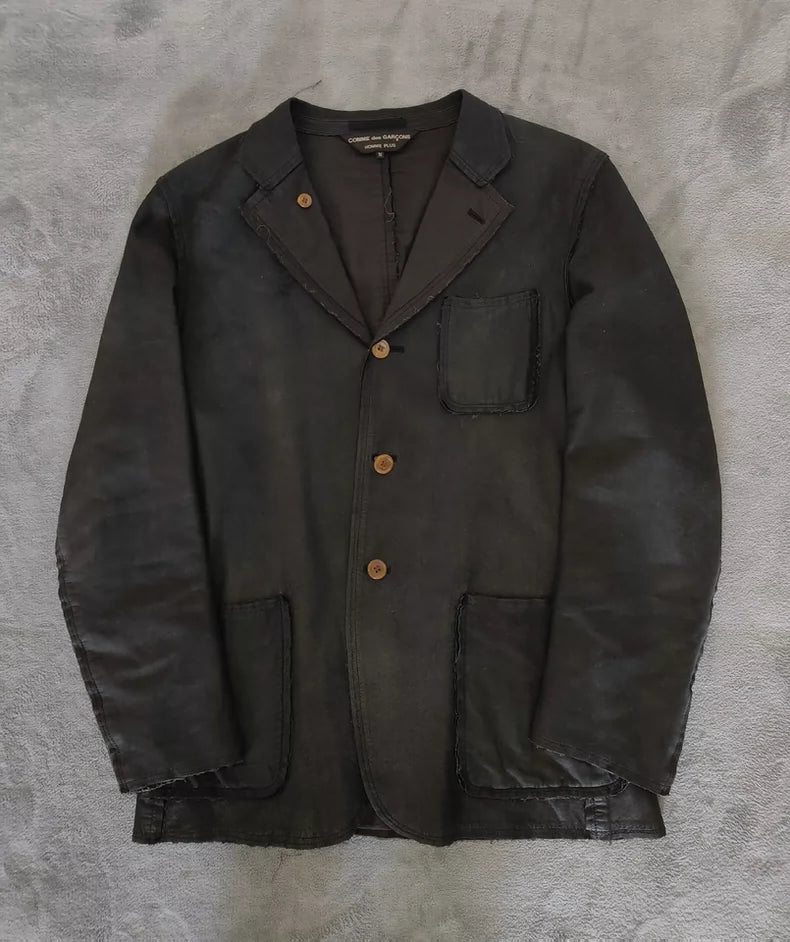 Comme des Garcons 02AW Leather Tear Coat
