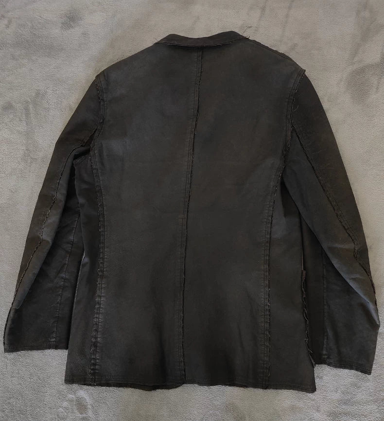 Comme des Garcons 02AW Leather Tear Coat