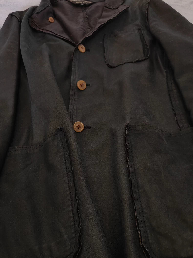 Comme des Garcons 02AW Leather Tear Coat