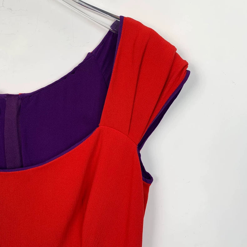 Red Studded Sleeveless Dress by Prada