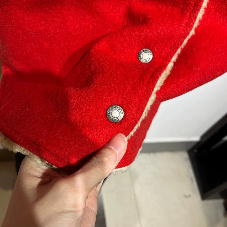 Vintage Red Wool Sleeveless Jacket