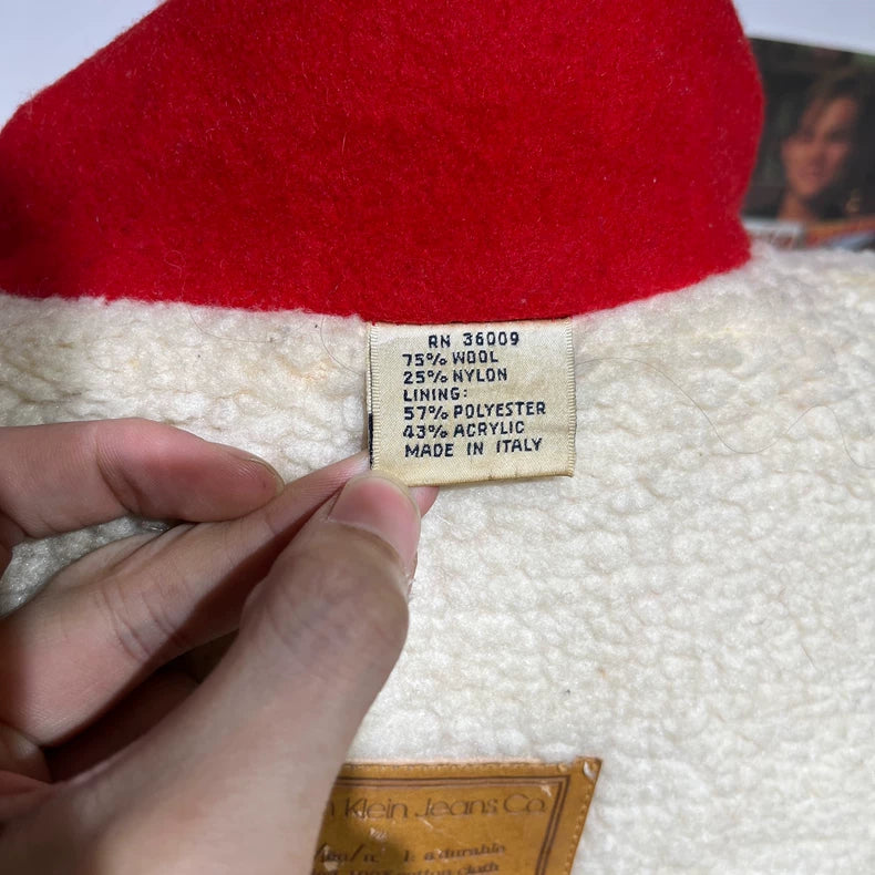 Vintage Red Wool Sleeveless Jacket