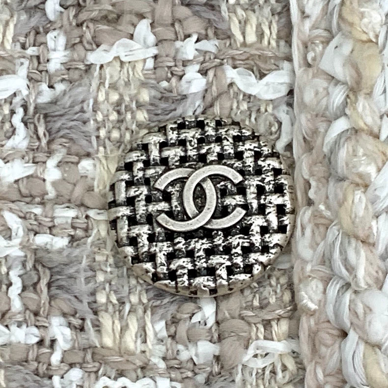 Chanel Grey Double-breasted Long Coat