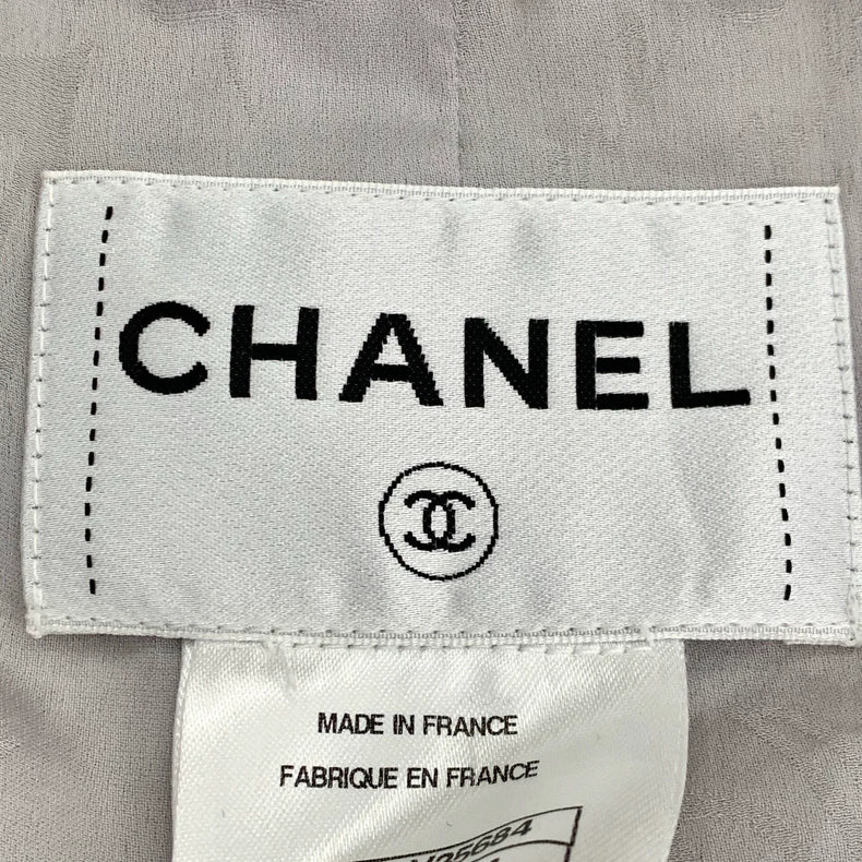 Chanel Grey Double-breasted Long Coat