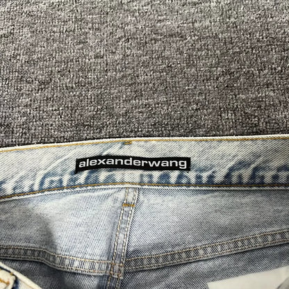 Alexander Wang Logo Washed Denim Pants