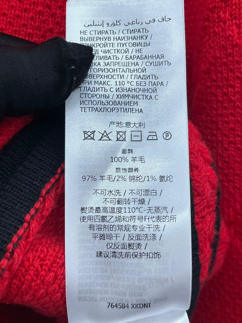 Red Knit Wool Cardigan by Gucci