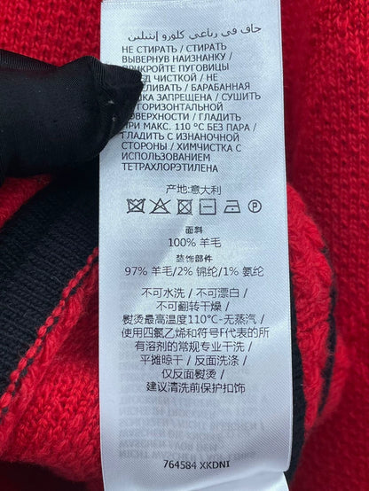 Red Knit Wool Cardigan by Gucci