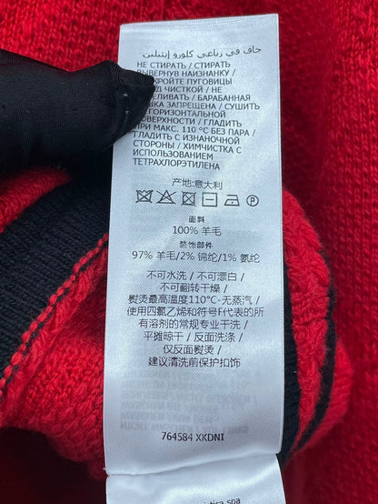 Red Knit Wool Cardigan by Gucci