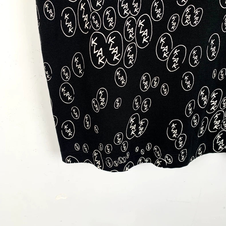 Celine Black Logo Print Cotton T-Shirt