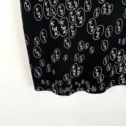 Celine Black Logo Print Cotton T-Shirt