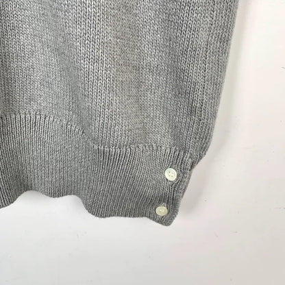 Classic Gray Embroidered Cotton Polo Shirt