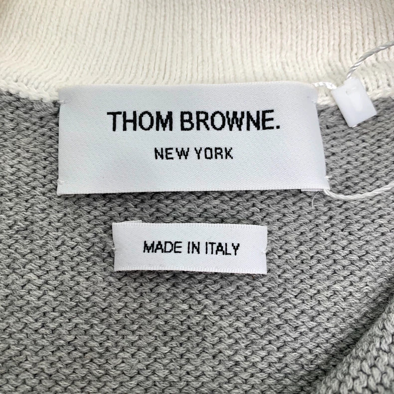 Classic Gray Embroidered Cotton Polo Shirt