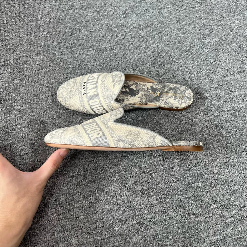 Dior Embroidered Mule Slippers