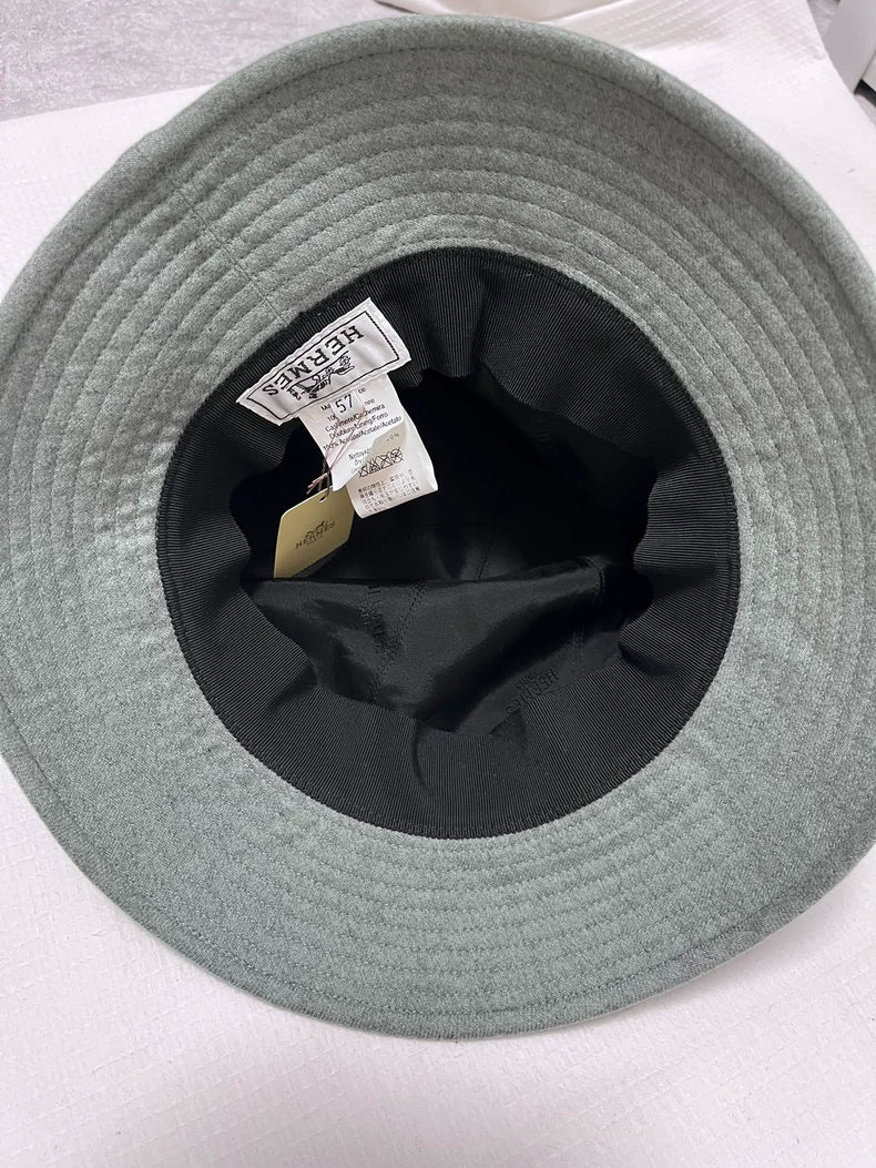Grey Fisherman Hat by Hermes