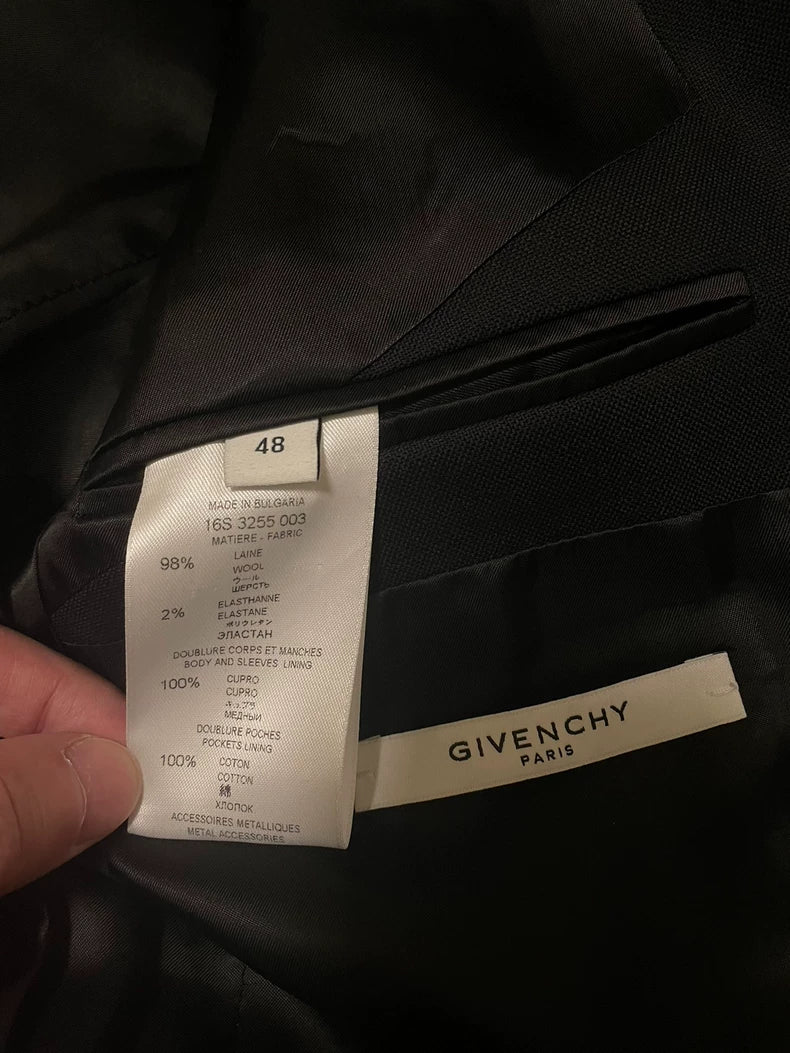 Givenchy Wool Suit Jacket Black-yf