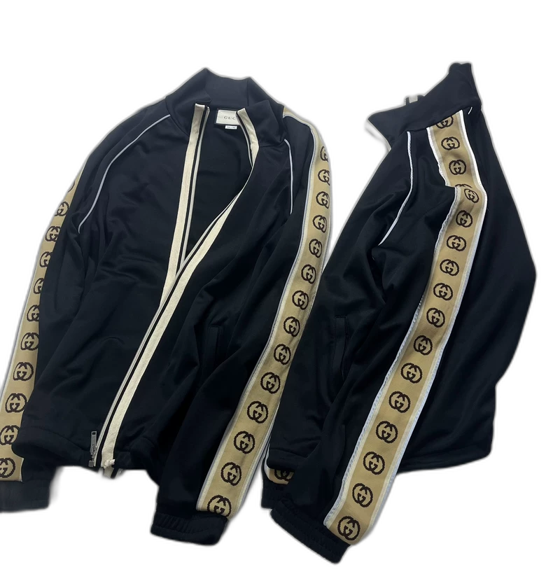 Gucci Black Logo Track Jacket with Minor Flaws