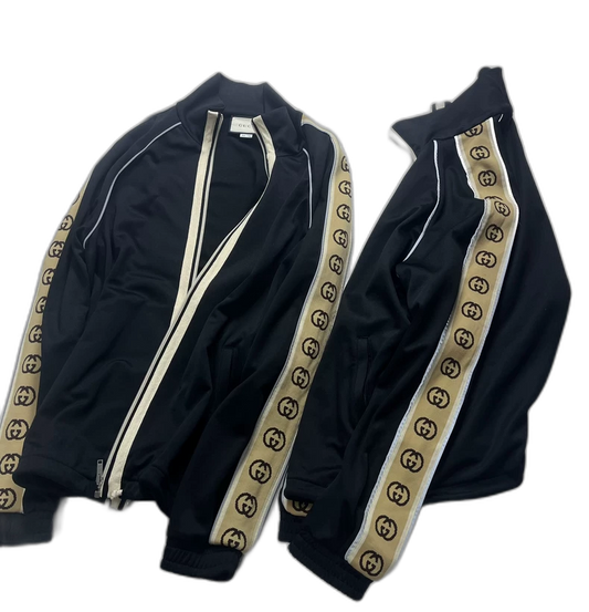 Gucci Black Logo Track Jacket with Minor Flaws