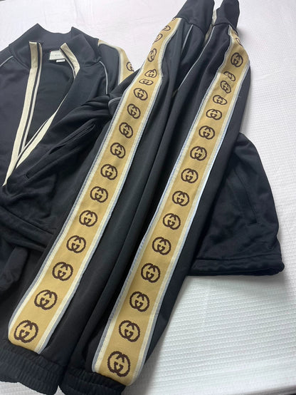 Gucci Black Logo Track Jacket with Minor Flaws
