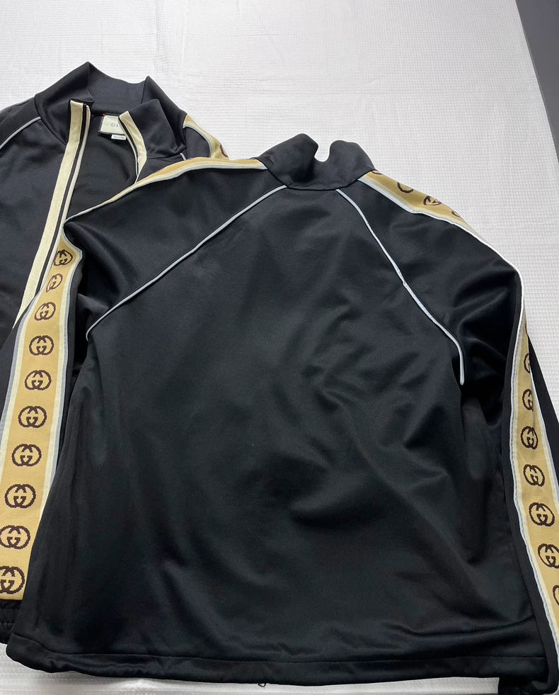 Gucci Black Logo Track Jacket with Minor Flaws