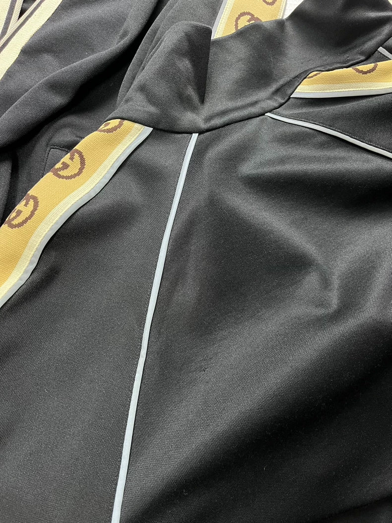 Gucci Black Logo Track Jacket with Minor Flaws