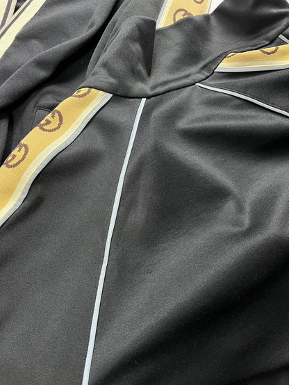 Gucci Black Logo Track Jacket with Minor Flaws