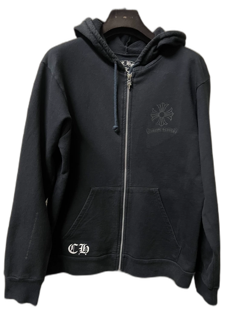 Chrome Hearts Zip-Up Hoodie Sweatshirt