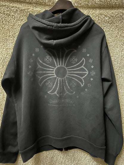 Chrome Hearts Zip-Up Hoodie Sweatshirt