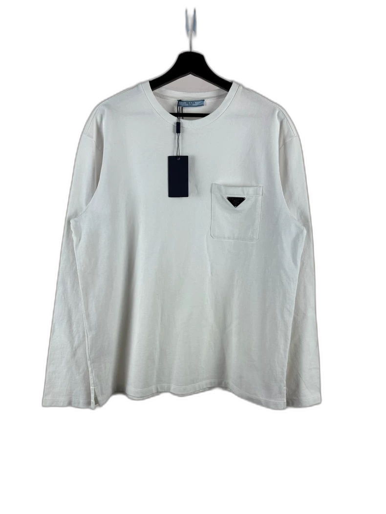 Prada White Long Sleeve Sweatshirt