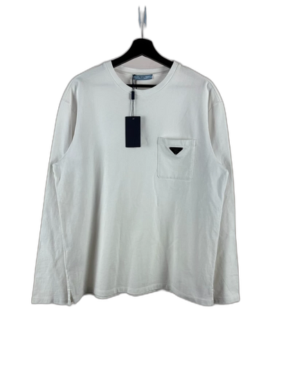 Prada White Long Sleeve Sweatshirt