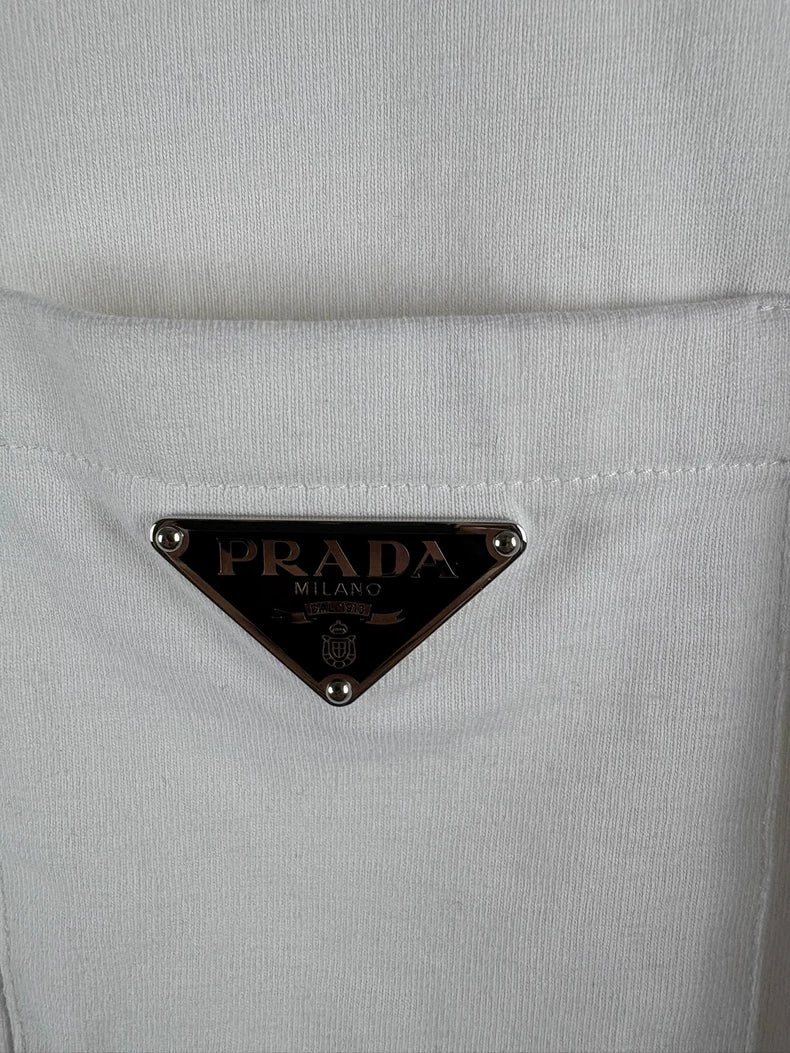 Prada White Long Sleeve Sweatshirt