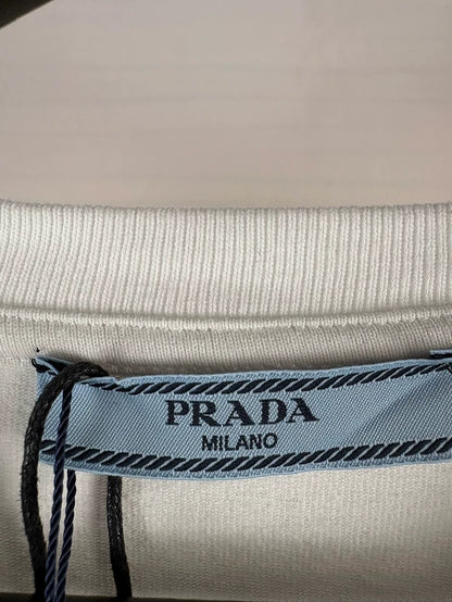 Prada White Long Sleeve Sweatshirt