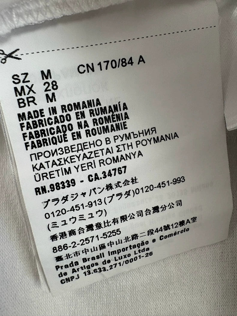 Prada White Long Sleeve Sweatshirt