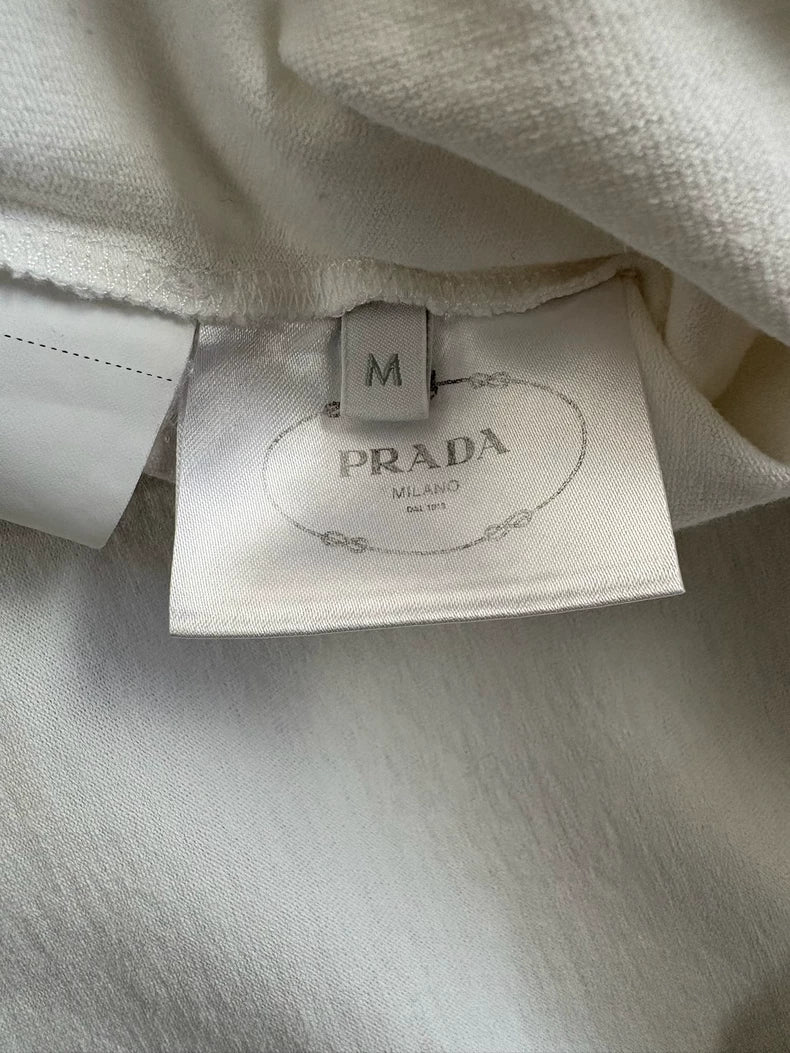 Prada White Long Sleeve Sweatshirt