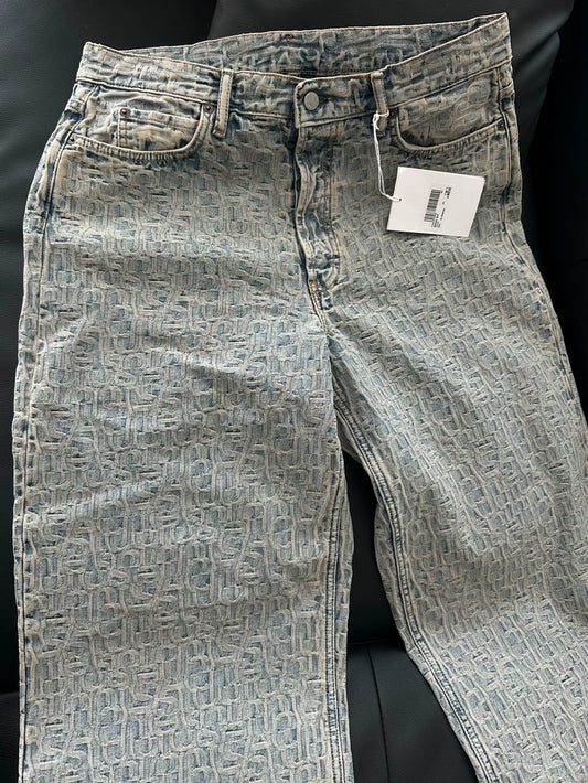 Acne Print Denim Pants