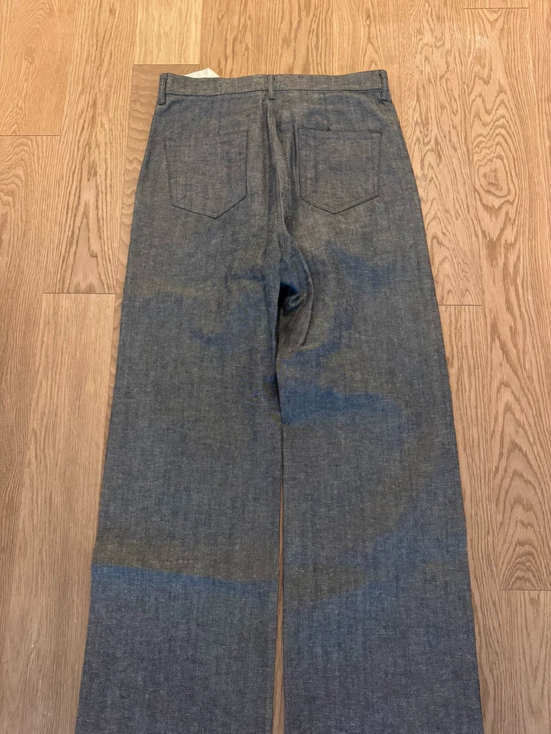 Rick Owens Geth Gray Denim Straight Jeans