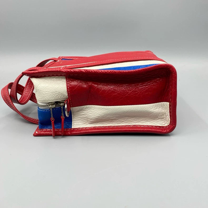 Balenciaga Bazar Colorful Stripe Shopping Bag