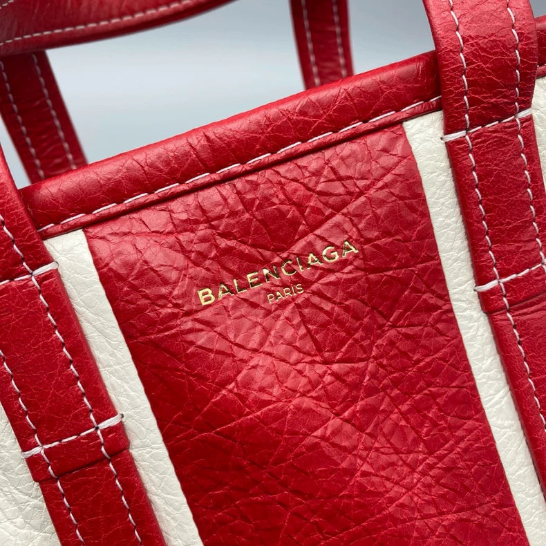 Balenciaga Bazar Colorful Stripe Shopping Bag