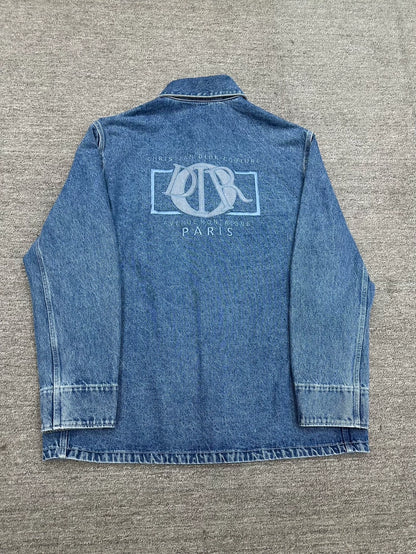 Dior Distressed Denim Jacket with Pockets
