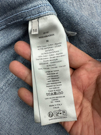 Dior Distressed Denim Jacket with Pockets