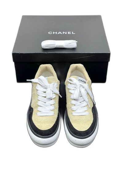 Chanel Colorblock Leather Sneakers