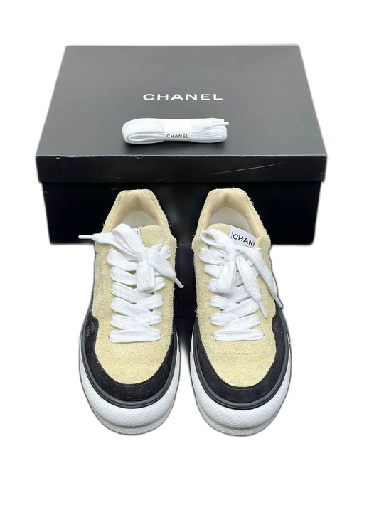 Chanel Colorblock Leather Sneakers