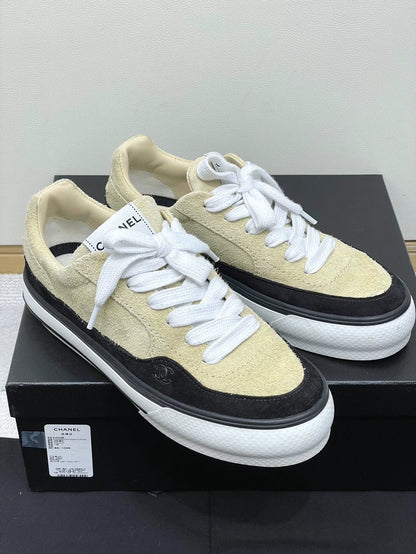Chanel Colorblock Leather Sneakers
